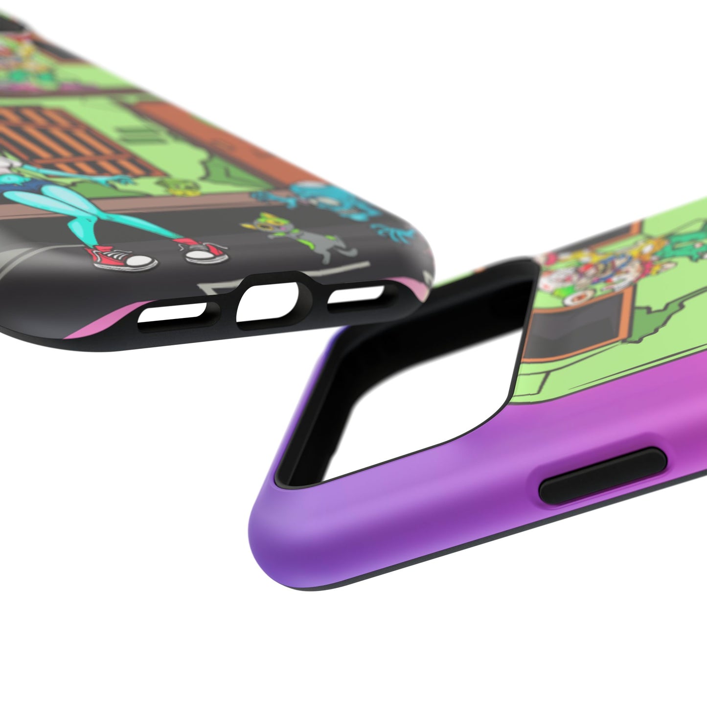 Zombie Arcade Phone Case — Colorful Cartoon Horror Impact-Resistant iPhone Cover