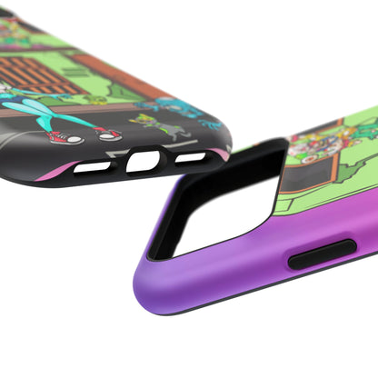 Zombie Arcade Phone Case — Colorful Cartoon Horror Impact-Resistant iPhone Cover