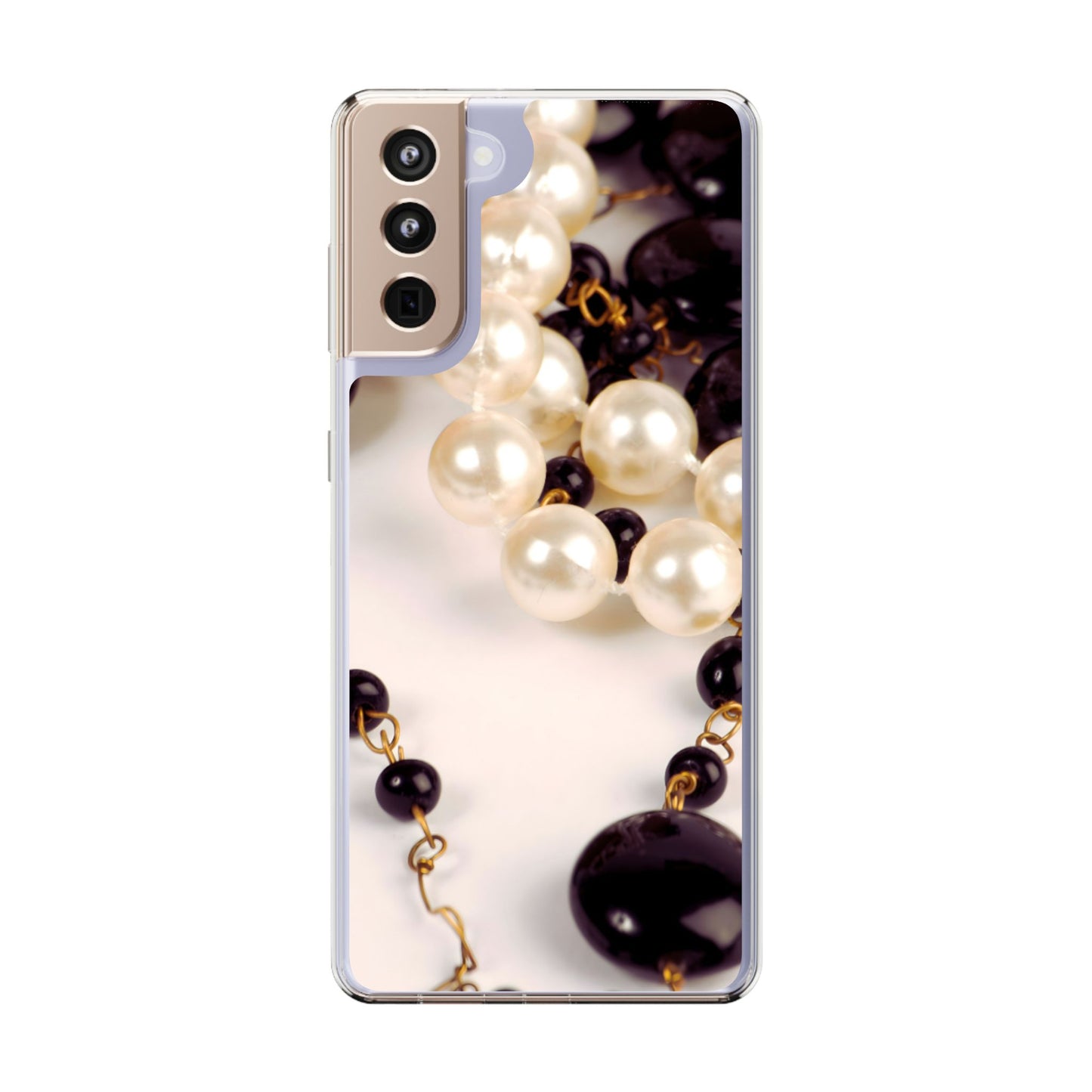Clear Phone Case – Noir Pearl