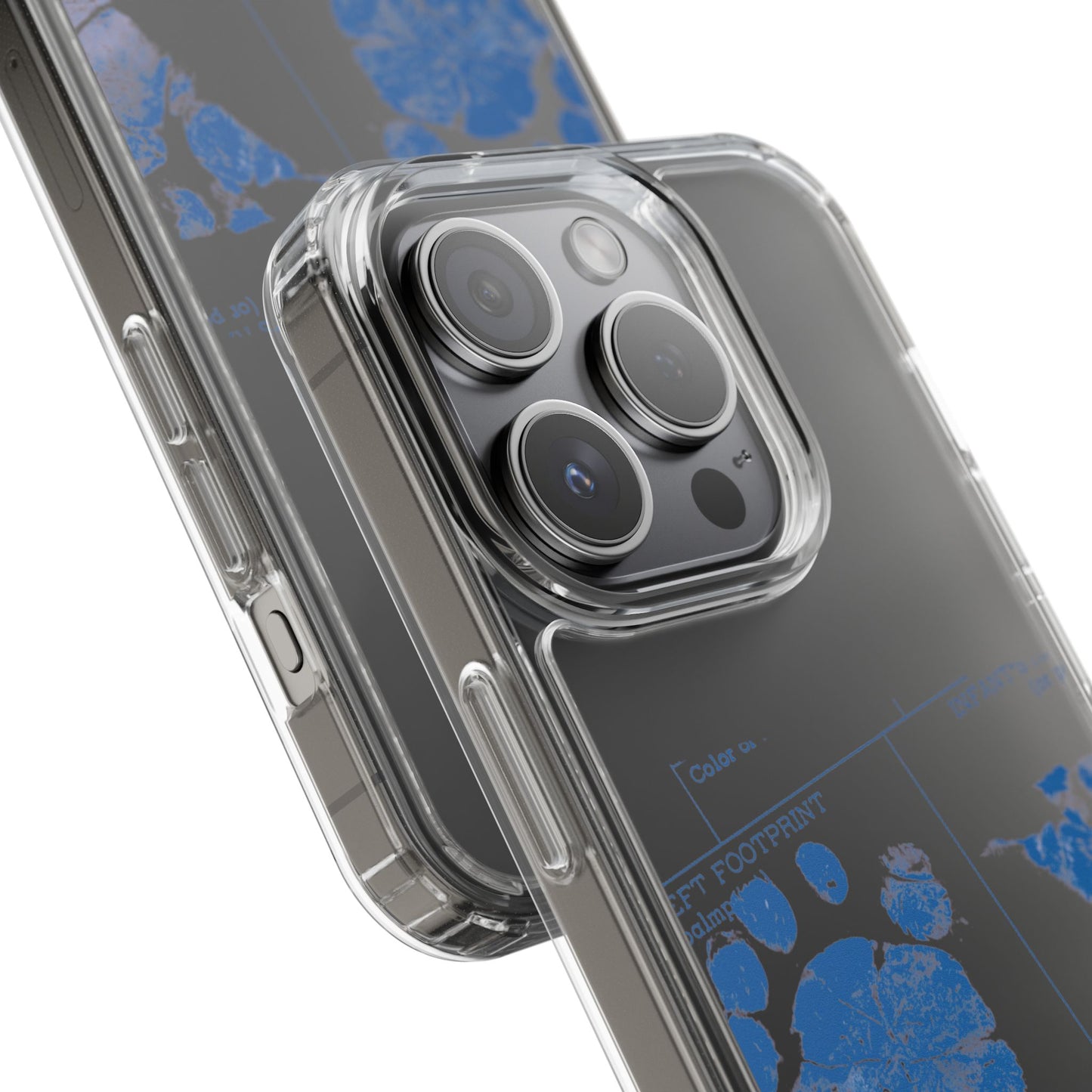 Clear Phone Case – Mom’s Little Blue Footprints