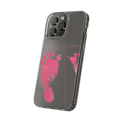 Clear Phone Case – Mom’s Little Pink Footprints