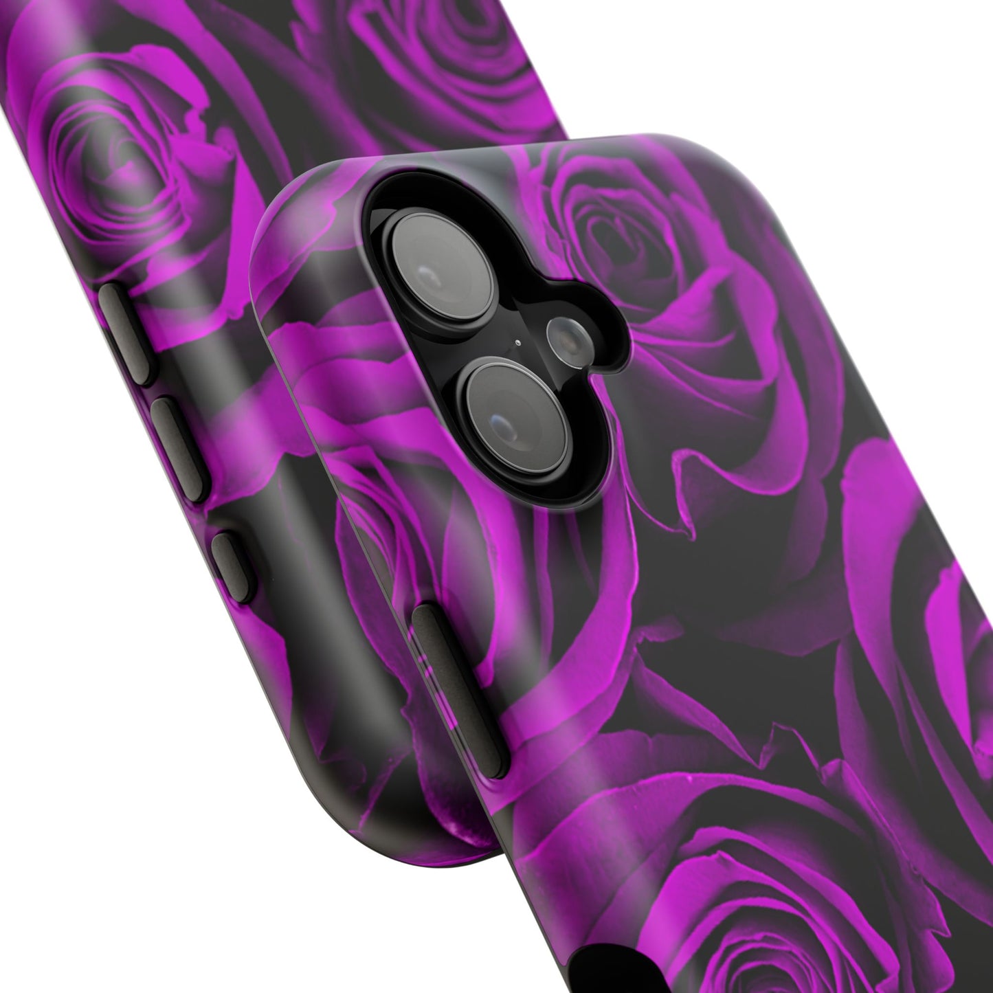 Impact-Resistant Phone Case – Amethyst Roses