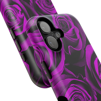 Impact-Resistant Phone Case – Amethyst Roses