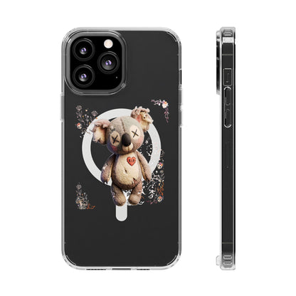 Clear Magnetic Phone Case – Cursed Cuddles – Compatible with iPhone 13–16 Series