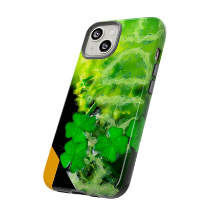 Protective Phone Case – Lucky Clover Smoke Design