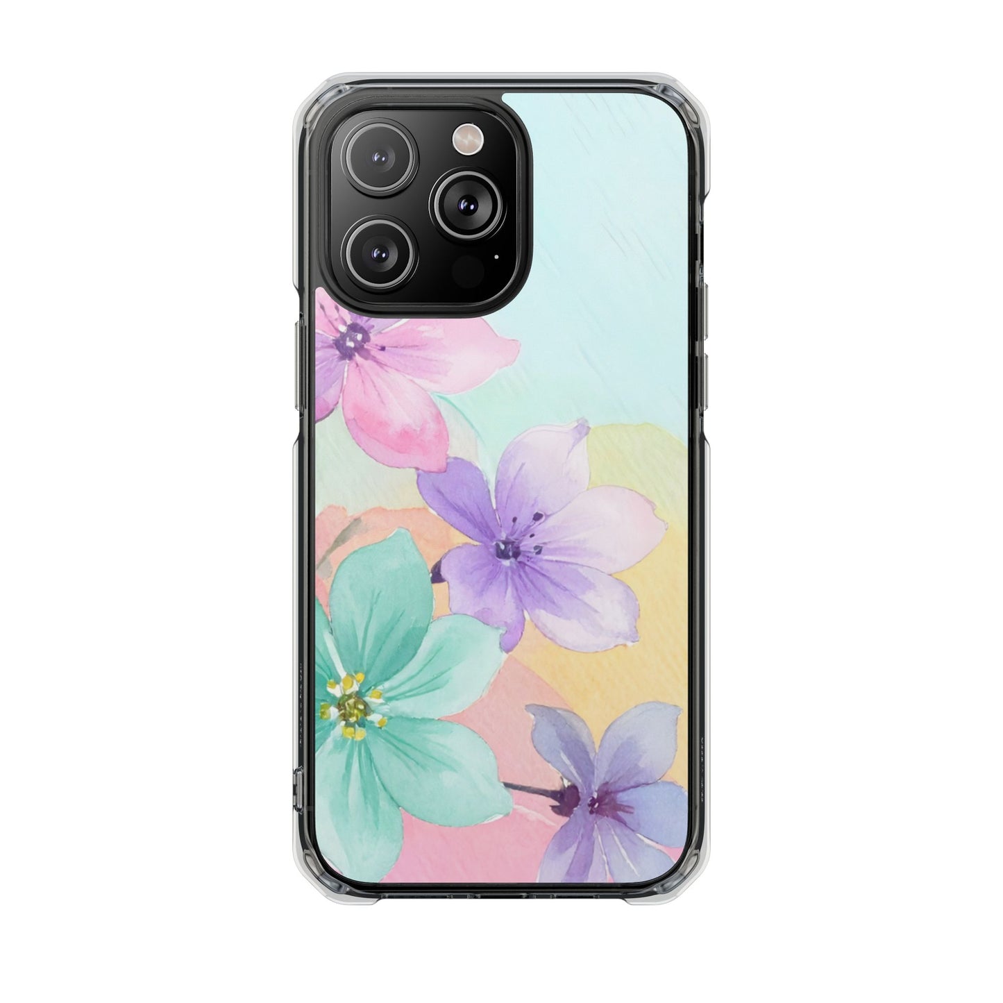 Clear Magnetic Phone Case – Water Petal