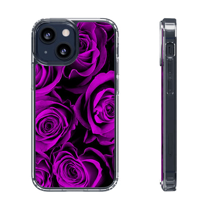 Clear Phone Case – Amethyst Roses