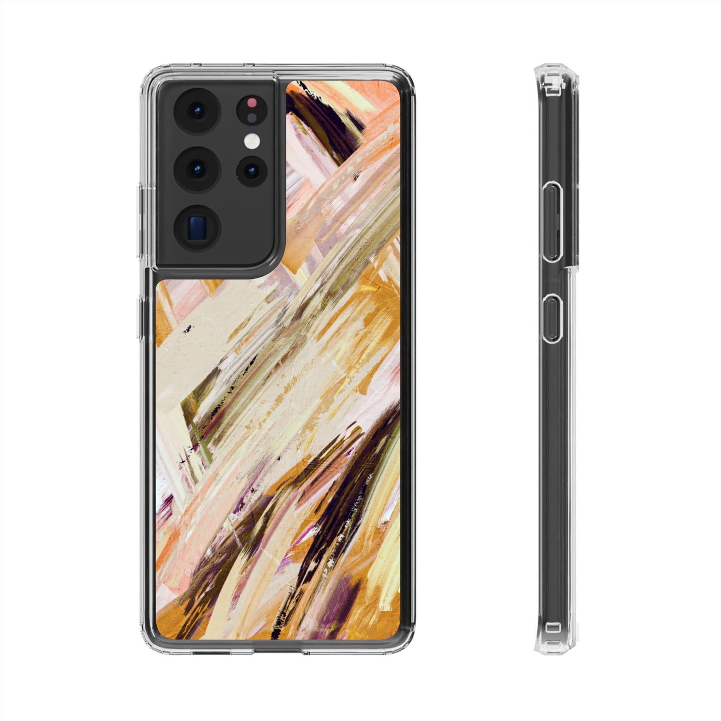 Clear Phone Case – Brush & Bronze