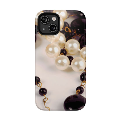 Impact-Resistant Phone Case – Noir Pearl