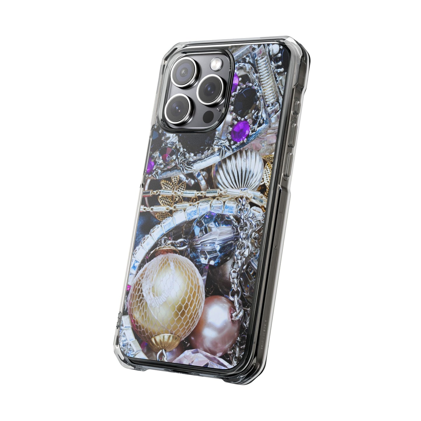 Clear Magnetic Phone Case – Chrome Jewel
