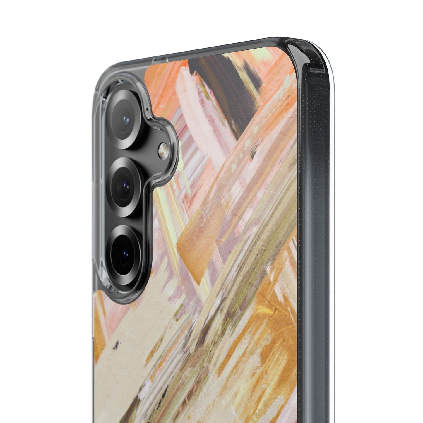 Clear Phone Case – Brush & Bronze