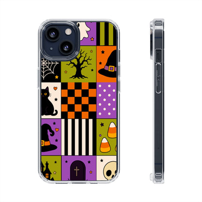 Clear Magnetic Phone Case – Spooky Patchwork