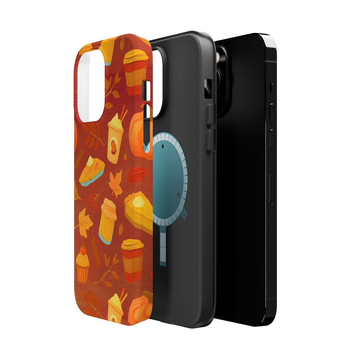 Autumn Treats Magnetic Phone Case — Fall Coffee & Pastry Protective Cover