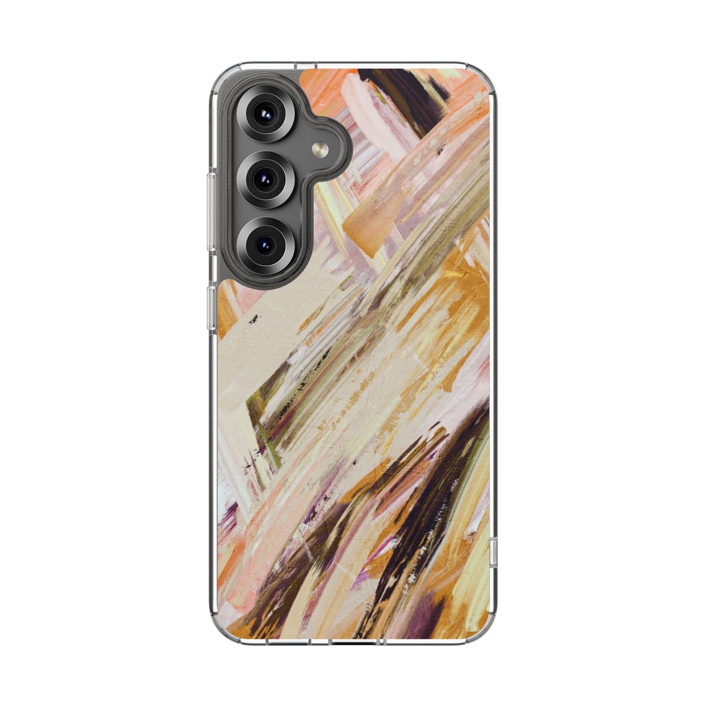 Clear Phone Case – Brush & Bronze