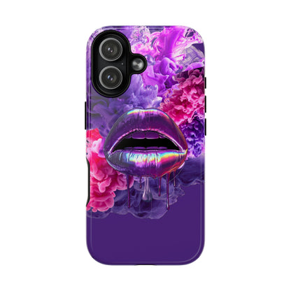 Protective Magnetic Phone Case – Purple Haze Lips