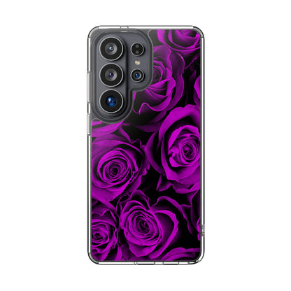 Clear Phone Case – Amethyst Roses