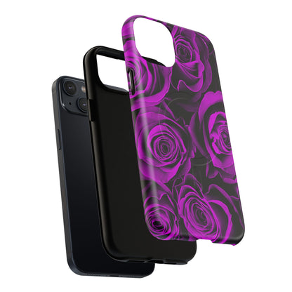 Protective Magnetic Phone Case – Amethyst Roses