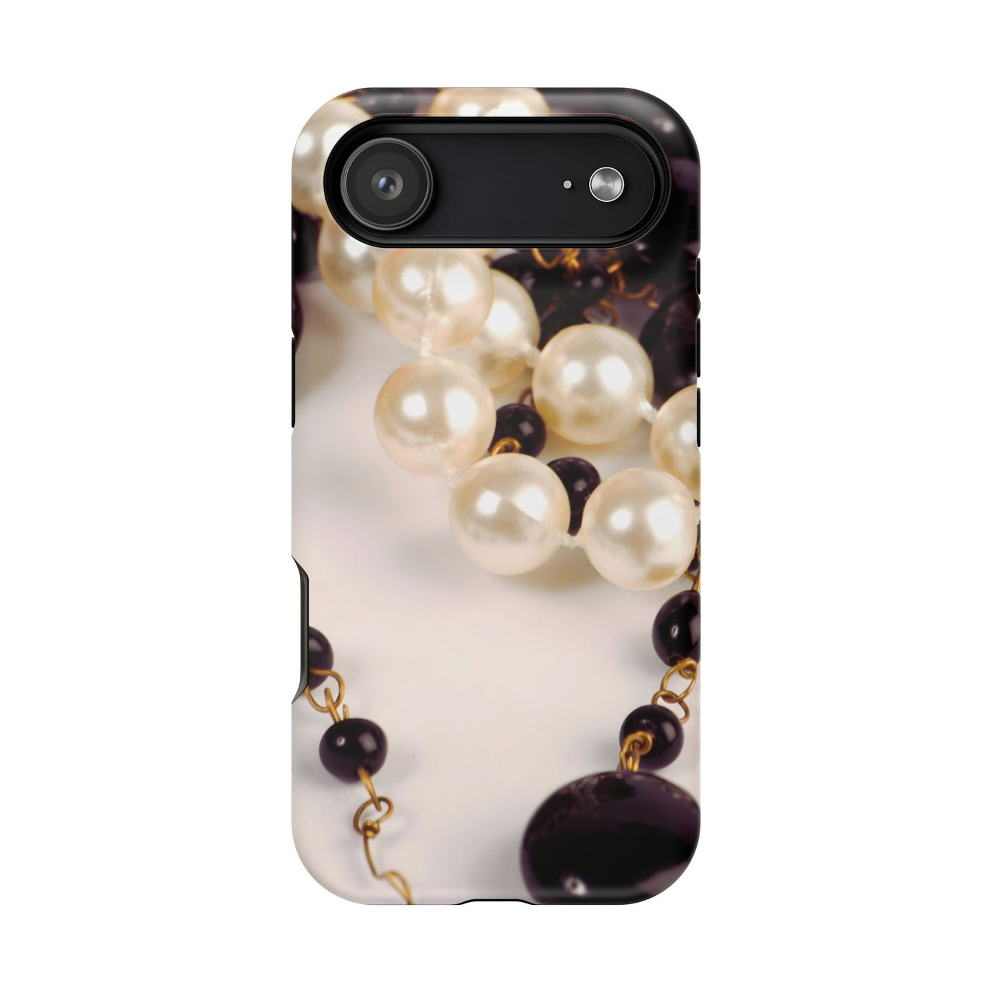Impact-Resistant Phone Case – Noir Pearl