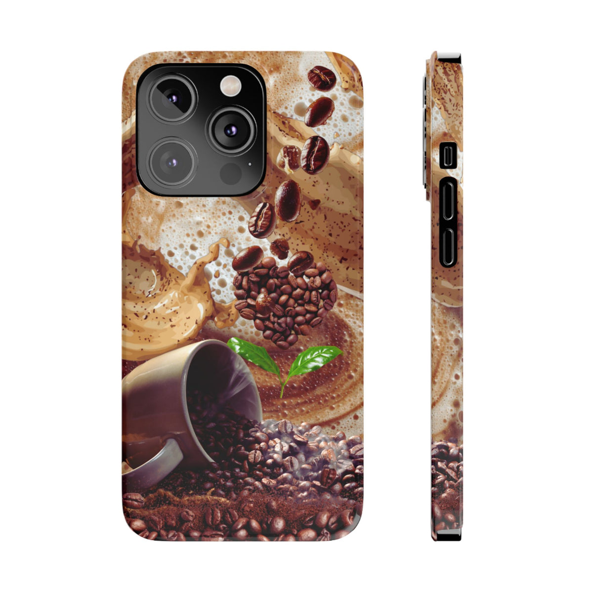 Slim Phone Case – Love at First Sip – Compatible with iPhone 11–17 Series