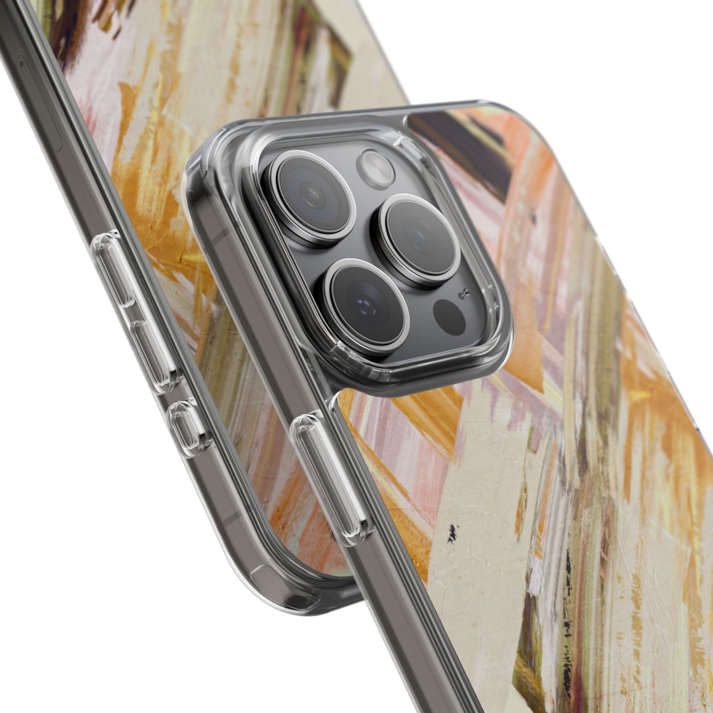 Clear Phone Case – Brush & Bronze