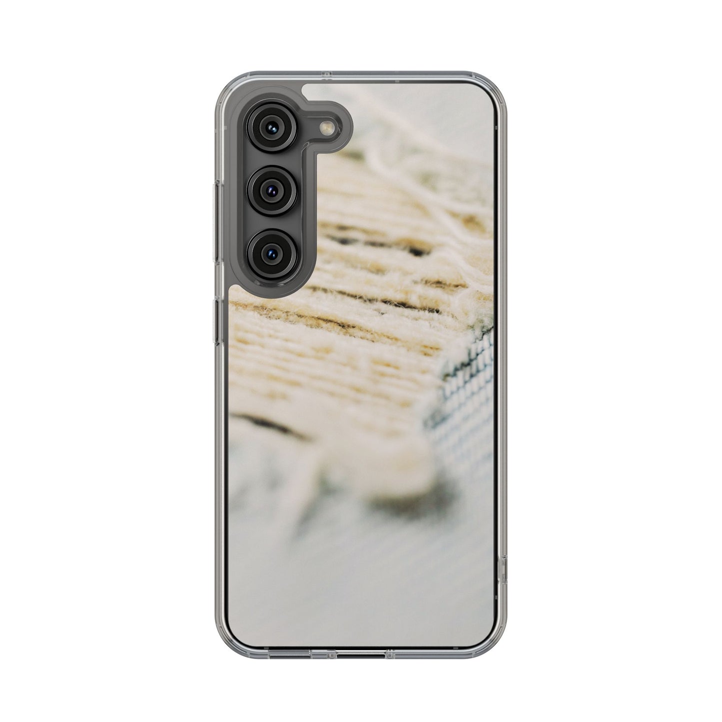 Clear Phone Case – Woven Warmth