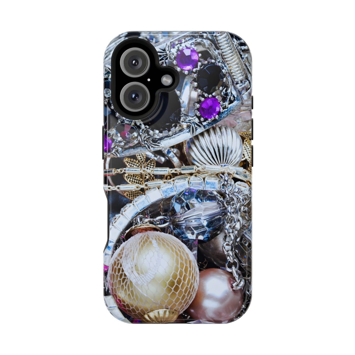 Impact-Resistant Phone Case – Chrome Jewel