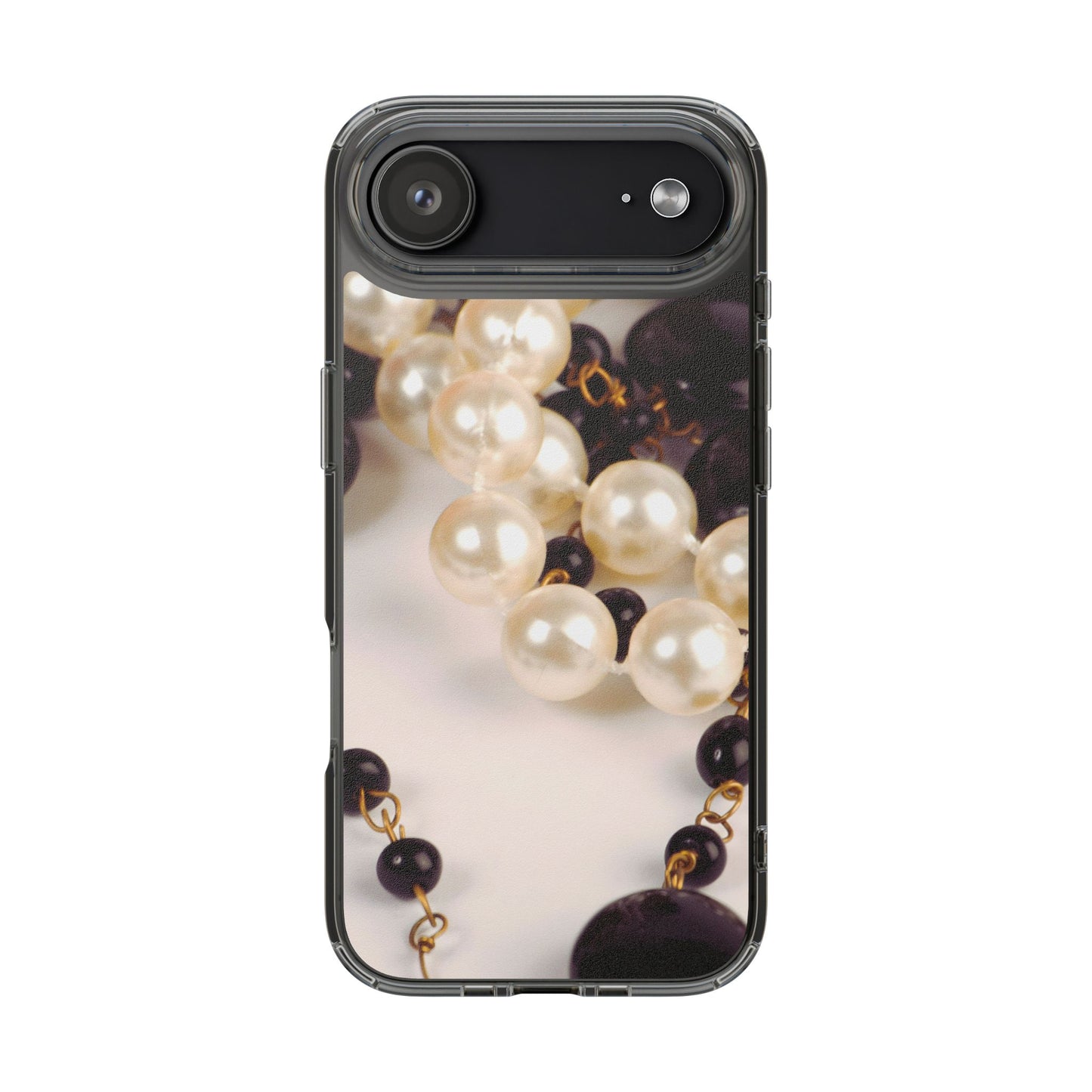 Clear Phone Case – Noir Pearl