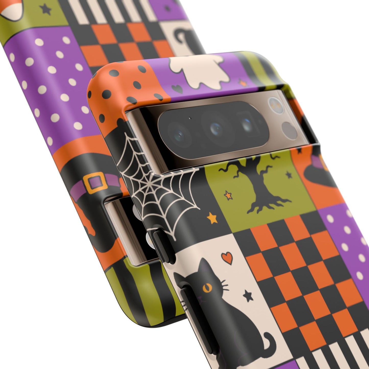 Protective Phone Case – Spooky Patchwork