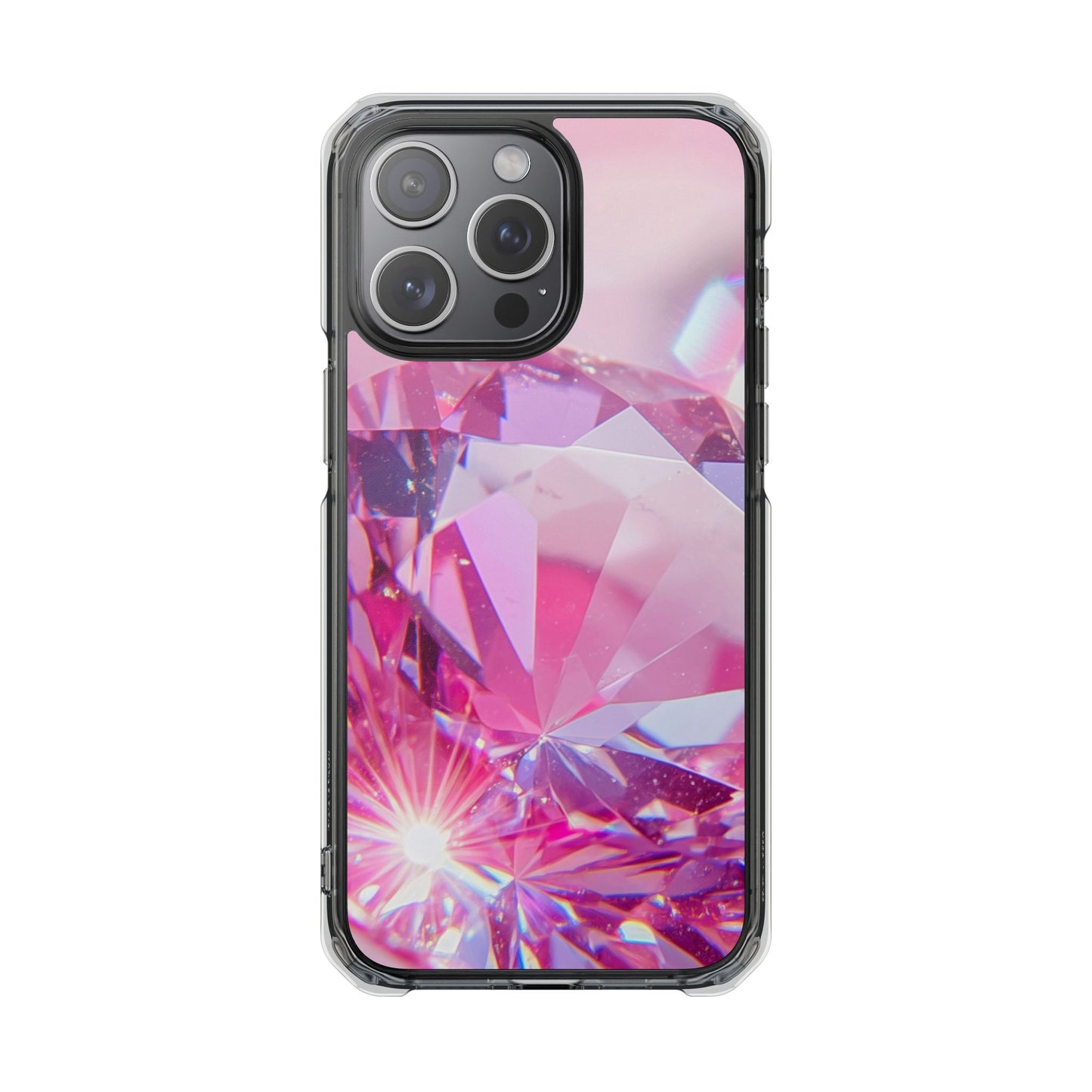 Clear Magnetic Phone Case – Pink Ice