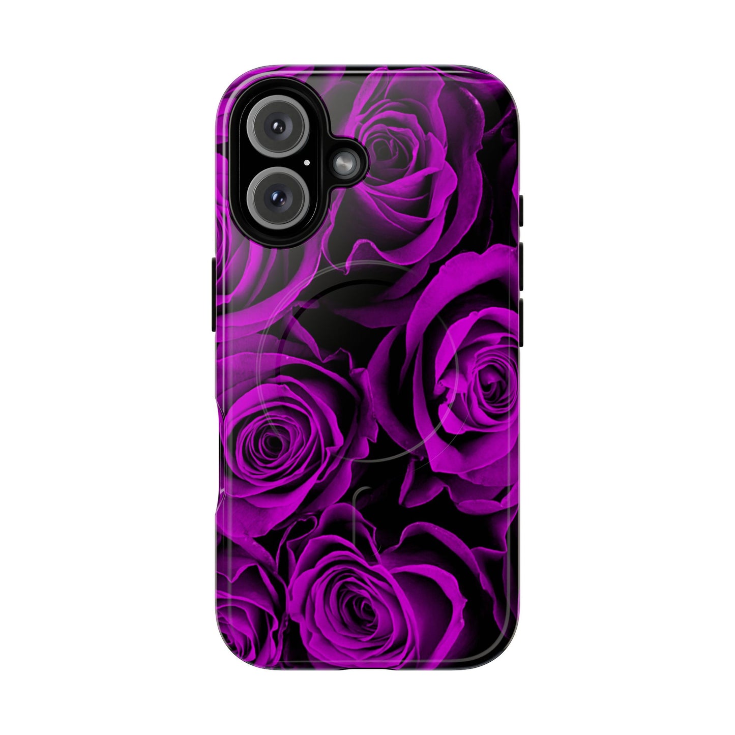 Protective Magnetic Phone Case – Amethyst Roses