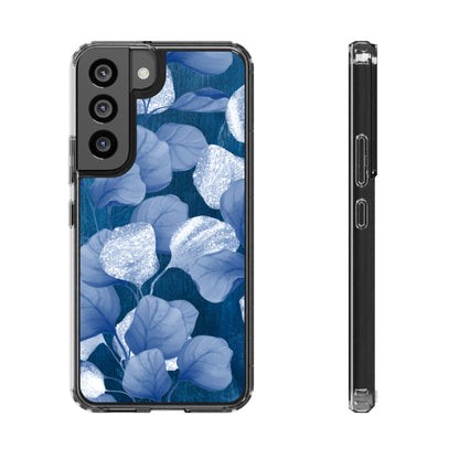 Clear Phone Case – October Blues – Compatible with iPhone 13–17 & Samsung Galaxy S25–S26 Series