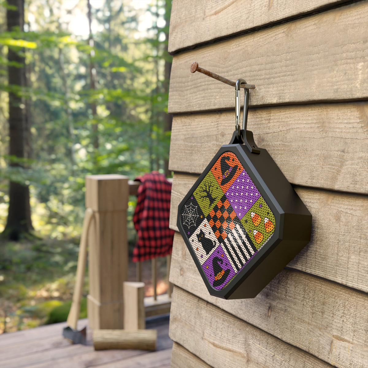 Water-Resistant Bluetooth Speaker – Spooky Patchwork