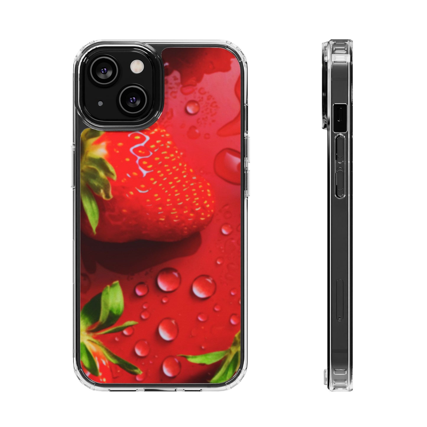 Clear Phone Case – Strawberry Drip