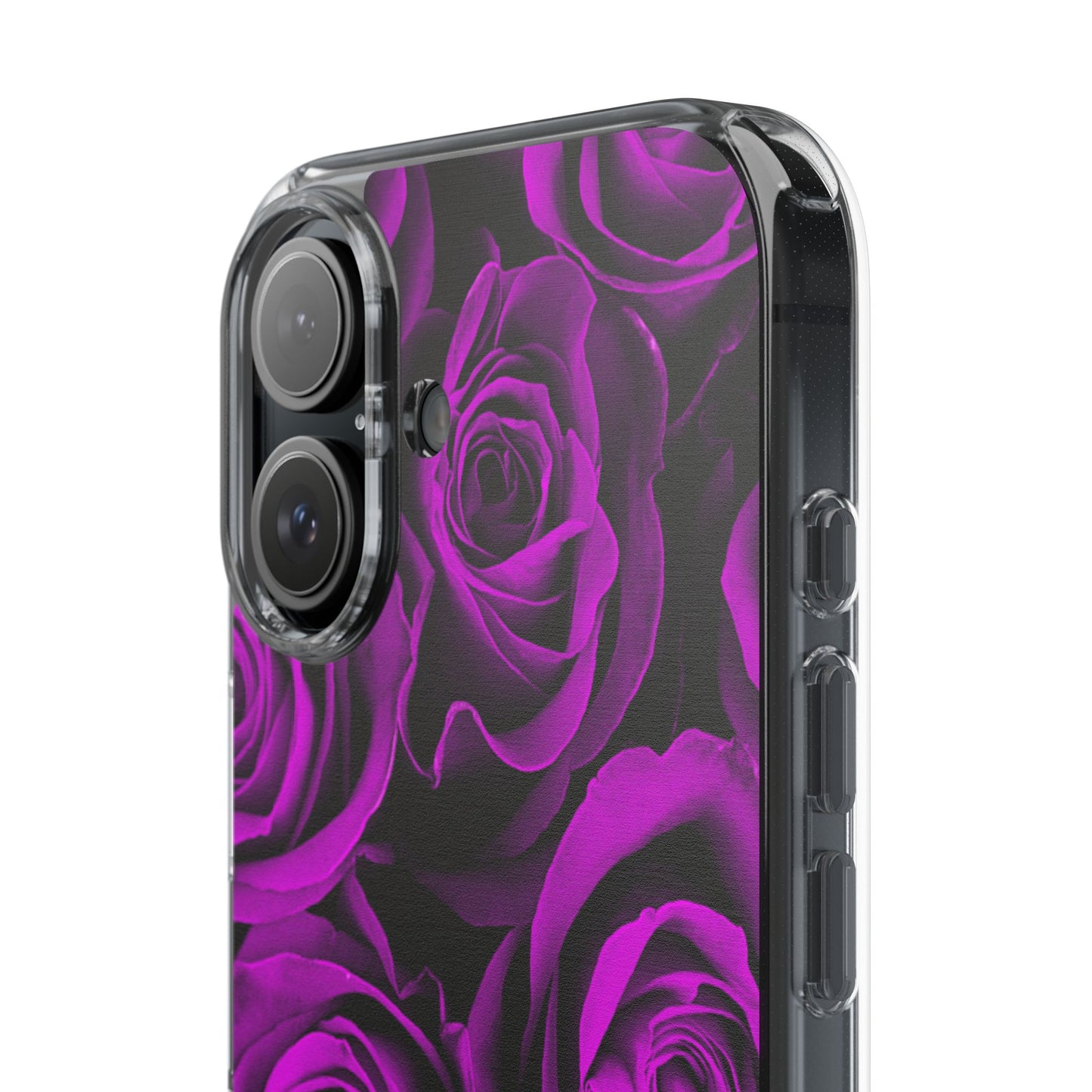 Clear Phone Case – Amethyst Roses