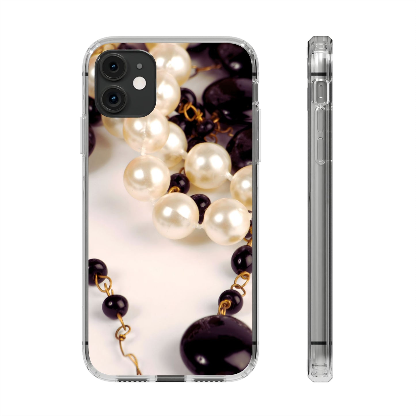 Clear Phone Case – Noir Pearl