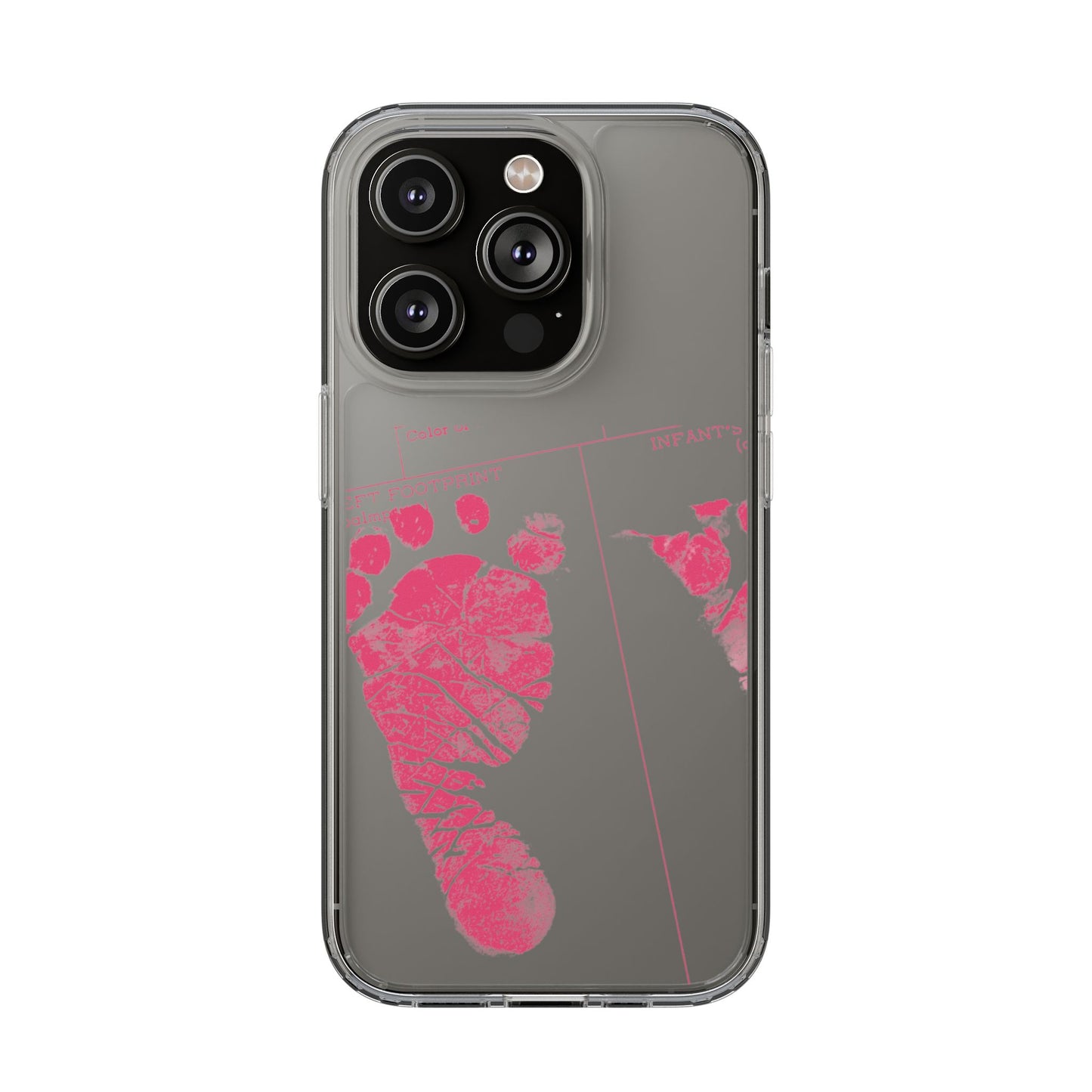 Clear Phone Case – Mom’s Little Pink Footprints