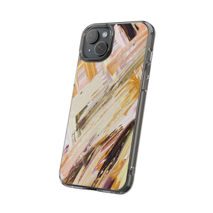 Clear Phone Case – Brush & Bronze