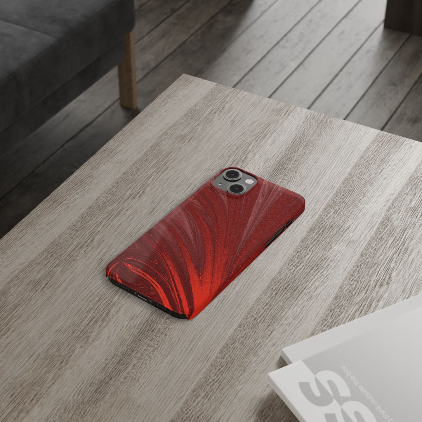 Slim Phone Case — Crimson Current
