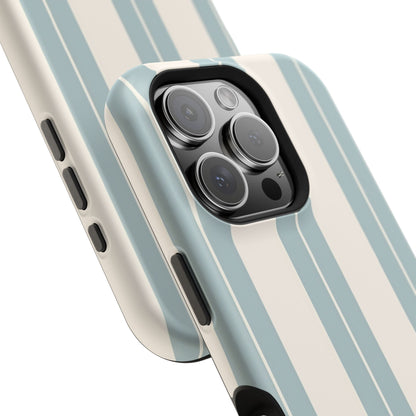Wireless-Charging Compatible Case – Coastal Stripe