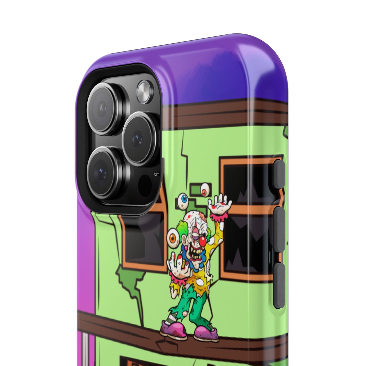 Zombie Arcade Phone Case — Colorful Cartoon Horror Impact-Resistant iPhone Cover