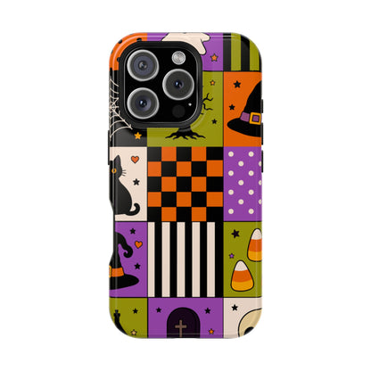Wireless-Charging Compatible Case – Spooky Patchwork