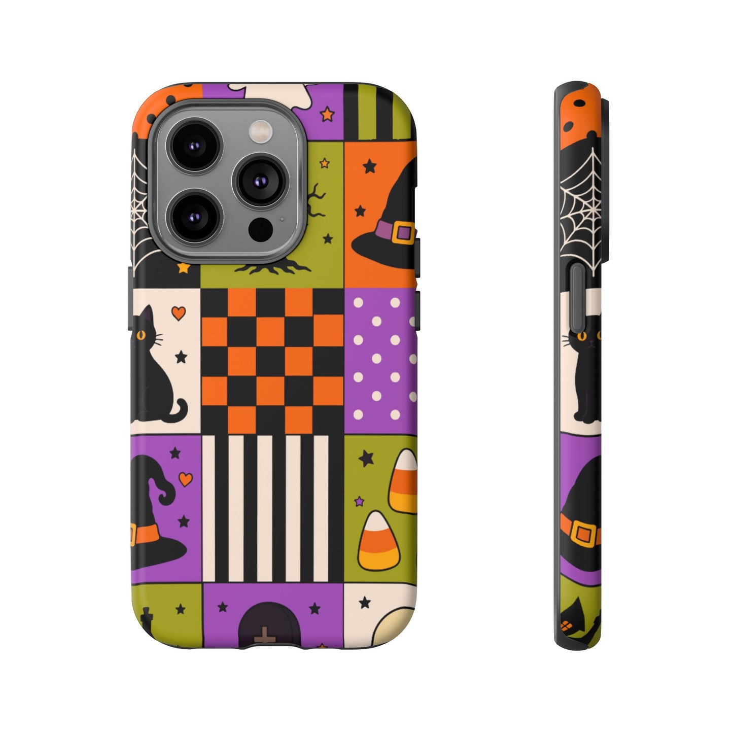 Protective Phone Case – Spooky Patchwork