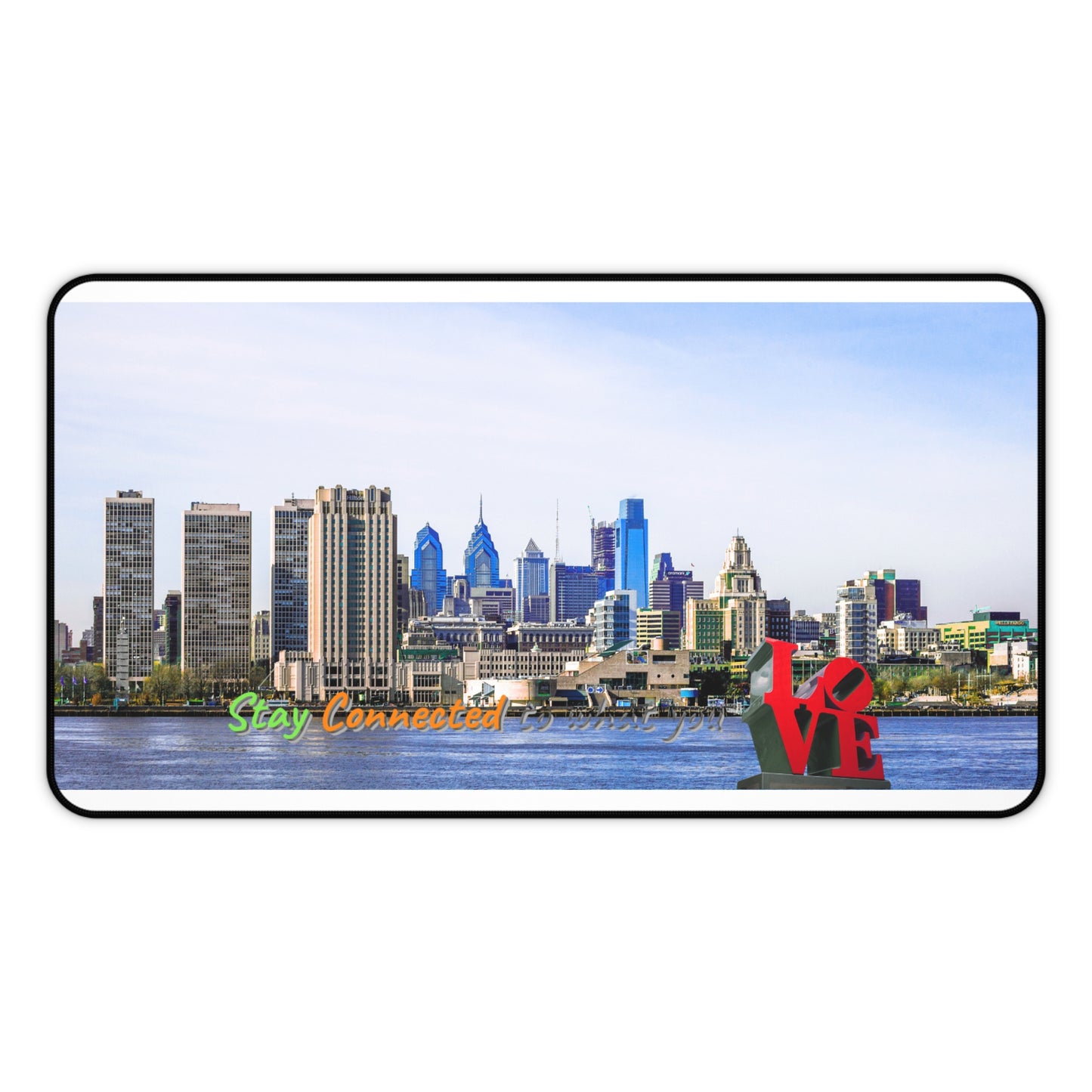 Neoprene Desk Mat – Non-Slip Philly Skyline Workspace Upgrade