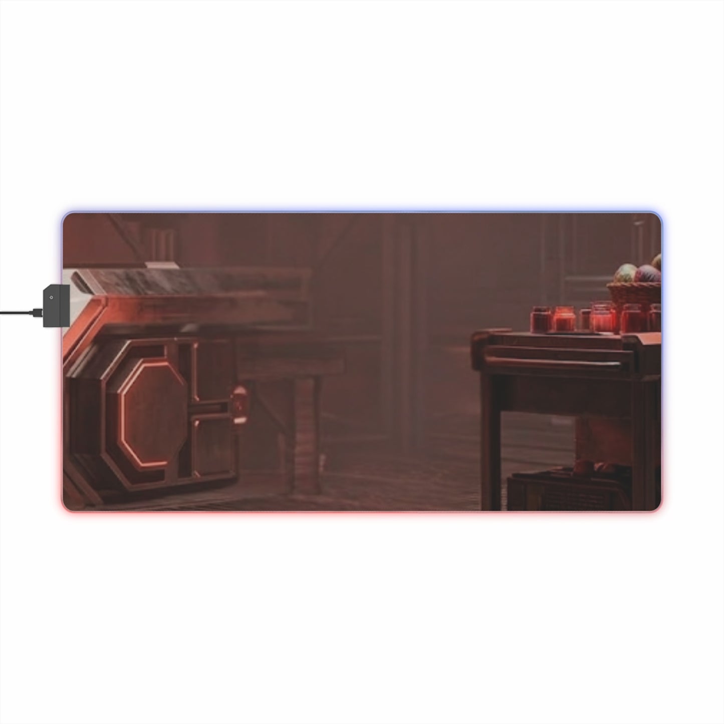 Gaming LED Desk Mat – Cyber Bunny Lair