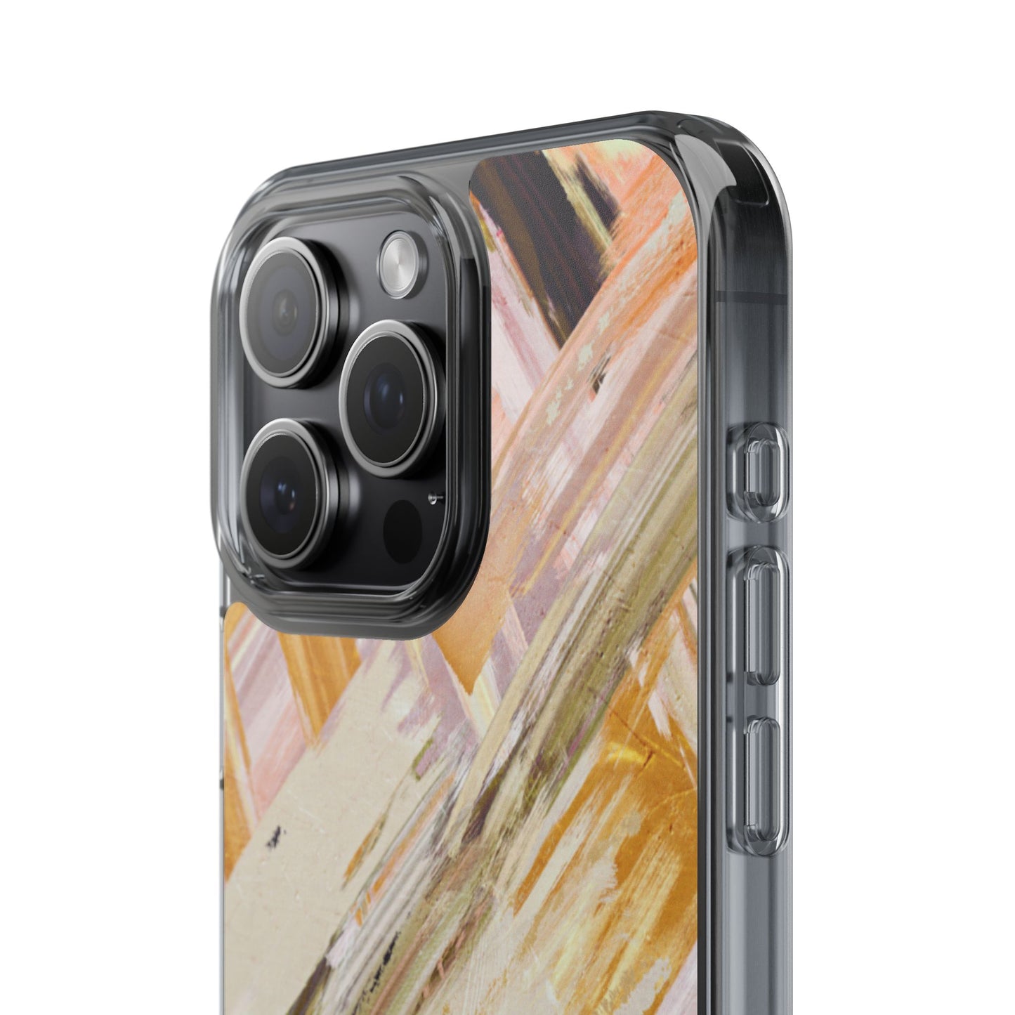 Clear Phone Case – Brush & Bronze