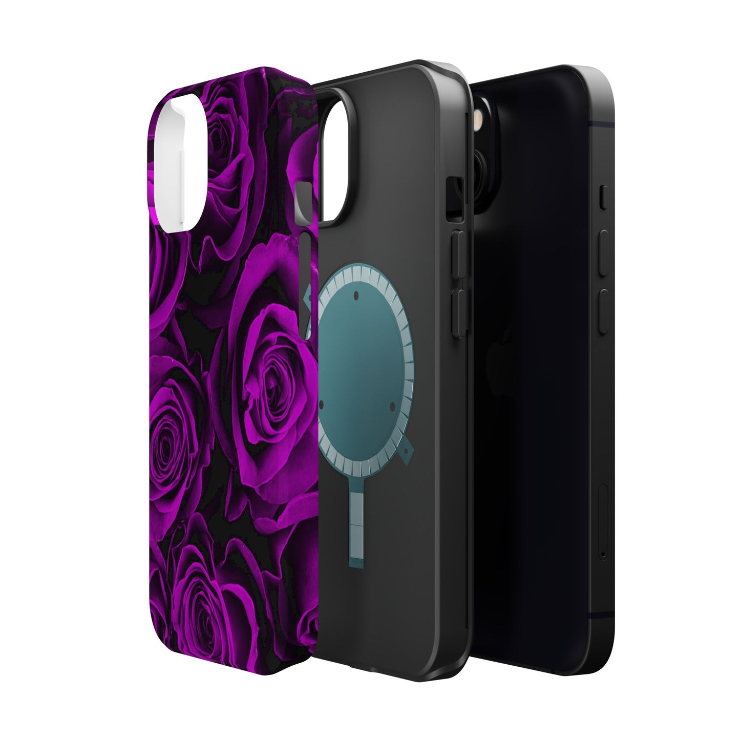 Wireless-Charging Compatible Case – Amethyst Roses