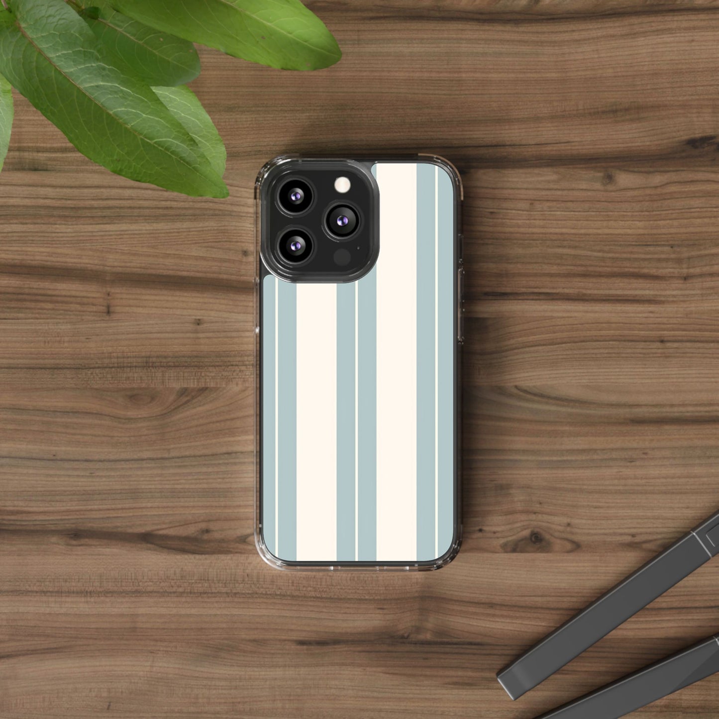 Clear Phone Case – Coastal Stripe