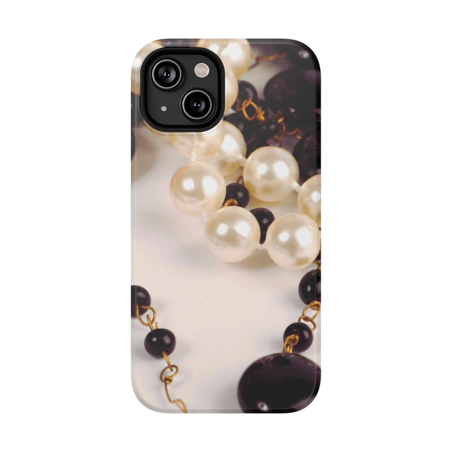 Impact-Resistant Phone Case – Noir Pearl