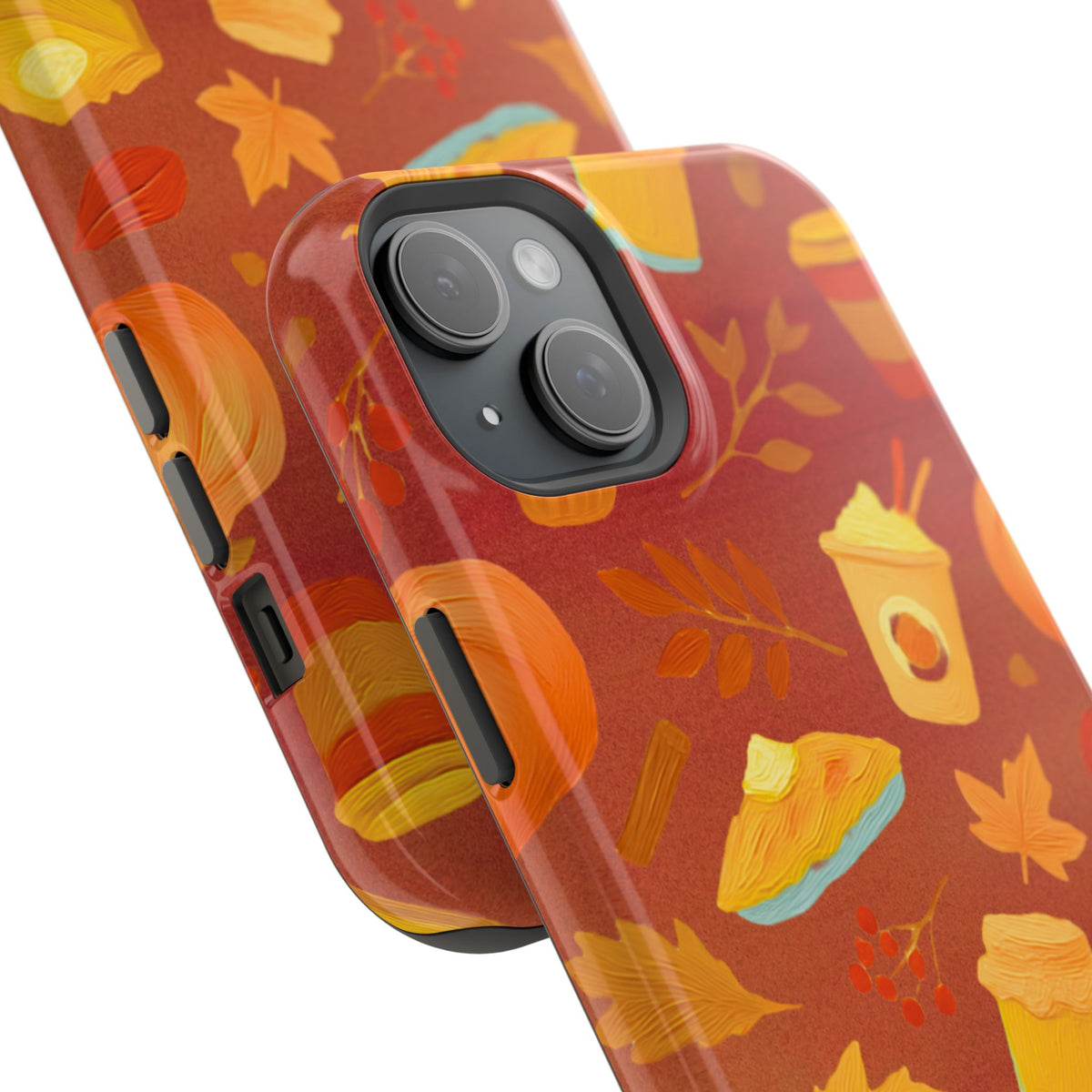 Autumn Treats Magnetic Phone Case — Fall Coffee & Pastry Protective Cover