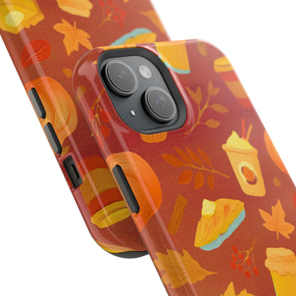 Autumn Treats Magnetic Phone Case — Fall Coffee & Pastry Protective Cover